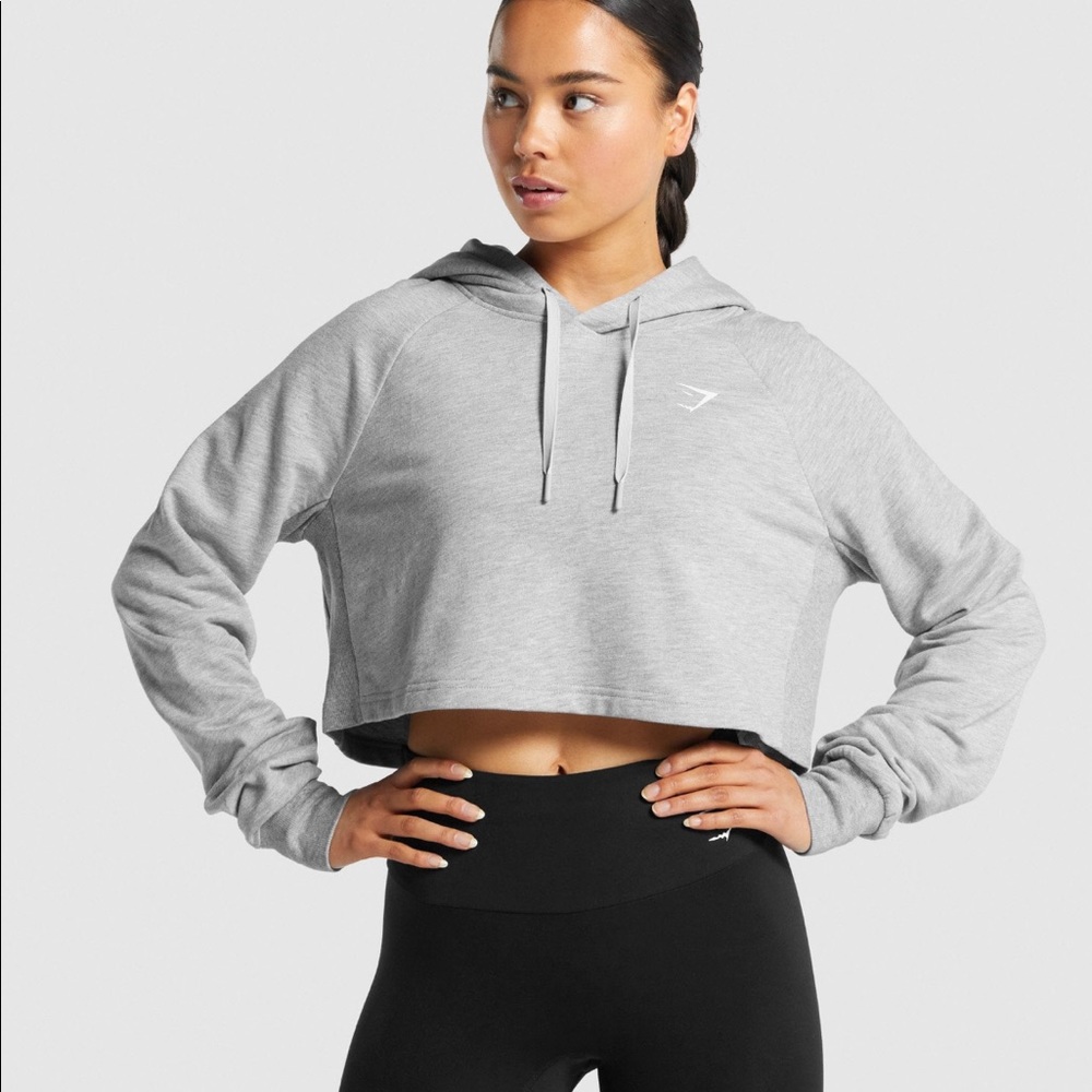 Gymshark grey crop top Small never worn